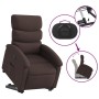 Sillón reclinable elevable tela marrón oscuro de , Sillones - Ref: Foro24-3203983, Precio: 268,21 €, Descuento: %