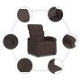 Sillón reclinable elevable tela marrón oscuro de , Sillones - Ref: Foro24-3203983, Precio: 268,21 €, Descuento: %