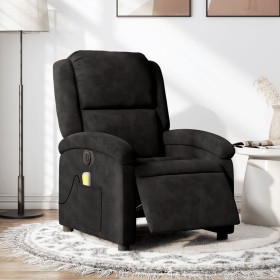 Sillón reclinable de masaje eléctrico terciopelo negro de , Sillones - Ref: Foro24-3204295, Precio: 268,10 €, Descuento: %