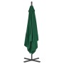 Sombrilla voladiza con poste de acero 250x250 cm verde de vidaXL, Sombrillas - Ref: Foro24-44877, Precio: 93,99 €, Descuento: %