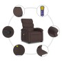 Dark brown fabric reclining massage chair by , Armchairs - Ref: Foro24-3203995, Price: 291,99 €, Discount: %