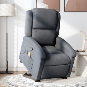 Dark Gray Velvet Liftable Massage Recliner by , Armchairs - Ref: Foro24-3204312, Price: 302,03 €, Discount: %