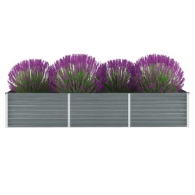 Gray galvanized steel garden bed 240x80x45 cm by vidaXL, Pots and planters - Ref: Foro24-44842, Price: 45,19 €, Discount: %