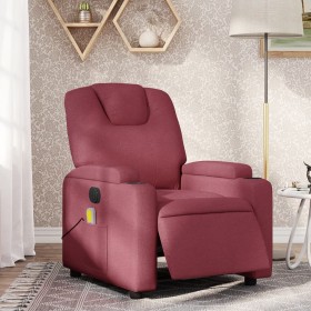 Sillón de masaje reclinable eléctrico tela rojo tinto de , Sillones - Ref: Foro24-3204359, Precio: 247,99 €, Descuento: %