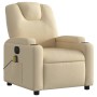 Sillón reclinable de masaje eléctrico tela color crema de , Sillones - Ref: Foro24-3204365, Precio: 260,99 €, Descuento: %