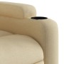 Sillón reclinable de masaje eléctrico tela color crema de , Sillones - Ref: Foro24-3204365, Precio: 260,99 €, Descuento: %