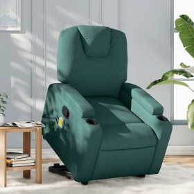 Dark Green Fabric Reclining Foot Massage Chair by , Armchairs - Ref: Foro24-3204386, Price: 289,98 €, Discount: %