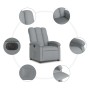 Light gray fabric electric recliner. by , Armchairs - Ref: Foro24-3204068, Price: 251,99 €, Discount: %