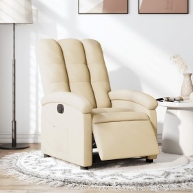 Sillón reclinable eléctrico de tela crema de , Sillones - Ref: Foro24-3204077, Precio: 250,57 €, Descuento: %