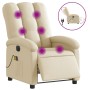 Cream fabric electric massage recliner by , Armchairs - Ref: Foro24-3204089, Price: 254,83 €, Discount: %