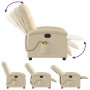 Cream fabric electric massage recliner by , Armchairs - Ref: Foro24-3204089, Price: 254,83 €, Discount: %