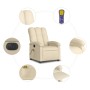 Sillón reclinable de masaje eléctrico tela color crema de , Sillones - Ref: Foro24-3204089, Precio: 256,57 €, Descuento: %