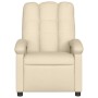 Sillón reclinable de masaje eléctrico tela color crema de , Sillones - Ref: Foro24-3204089, Precio: 256,57 €, Descuento: %