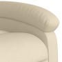 Sillón reclinable de masaje eléctrico tela color crema de , Sillones - Ref: Foro24-3204089, Precio: 256,57 €, Descuento: %