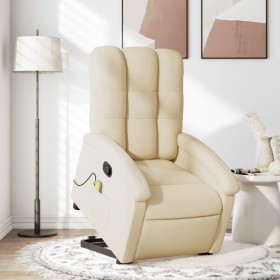 Cream Fabric Reclining Foot Massage Chair by , Armchairs - Ref: Foro24-3204113, Price: 285,64 €, Discount: %