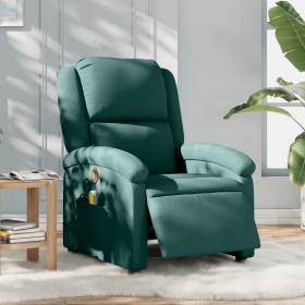 Electric massage recliner dark green fabric by , Armchairs - Ref: Foro24-3204158, Price: 270,41 €, Discount: %