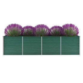 Grünes Gartenbeet aus verzinktem Stahl 320x80x77 cm von vidaXL, Töpfe und Pflanzgefäße - Ref: Foro24-44845, Preis: 128,55 €, ...