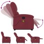 Sillón reclinable de masaje elevable tela rojo tinto de , Sillones - Ref: Foro24-3204179, Precio: 290,78 €, Descuento: %