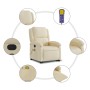 Silla de masaje reclinable de pie de tela color crema de , Sillones - Ref: Foro24-3204185, Precio: 291,30 €, Descuento: %