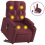 Sillón reclinable de masaje elevable tela rojo tinto de , Sillones - Ref: Foro24-3204725, Precio: 300,59 €, Descuento: %