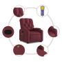 Sillón reclinable de masaje elevable tela rojo tinto de , Sillones - Ref: Foro24-3204725, Precio: 300,59 €, Descuento: %