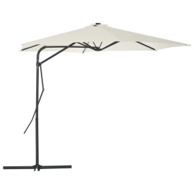 Garden umbrella with steel pole 300 cm sand by vidaXL, Umbrellas - Ref: Foro24-44886, Price: 126,87 €, Discount: %