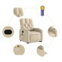 Liegender Fußmassagesessel aus cremefarbenem Stoff von , Sessel - Ref: Foro24-3204731, Preis: 413,99 €, Rabatt: %