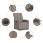 Sillón eléctrico reclinable elevable de tela gris taupe de , Sillones - Ref: Foro24-3204124, Precio: 309,77 €, Descuento: %