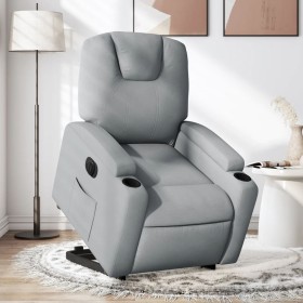 Sillón eléctrico reclinable elevable de tela gris claro de , Sillones - Ref: Foro24-3204392, Precio: 306,83 €, Descuento: %