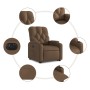 Sillón eléctrico reclinable elevable de tela marrón de , Sillones - Ref: Foro24-3204738, Precio: 312,40 €, Descuento: %