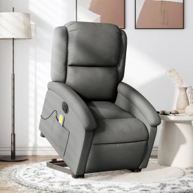 Sillón de masaje eléctrico reclinable elevable tela gris oscuro de , Sillones - Ref: Foro24-3204201, Precio: 335,99 €, Descue...