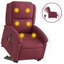 Sillón de masaje elevable eléctrico tela rojo tinto de , Sillones - Ref: Foro24-3204203, Precio: 329,95 €, Descuento: %