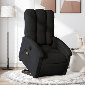 Sillón de masaje eléctrico reclinable elevable tela negro de , Sillones - Ref: Foro24-3204130, Precio: 335,12 €, Descuento: %