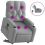 Liftable reclining electric massage chair light gray fabric by , Armchairs - Ref: Foro24-3204746, Price: 345,26 €, Discount: %