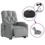 Liftable reclining electric massage chair light gray fabric by , Armchairs - Ref: Foro24-3204746, Price: 345,26 €, Discount: %