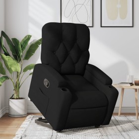 Sillón reclinable elevable tela negro de , Sillones - Ref: Foro24-3204712, Precio: 271,96 €, Descuento: %