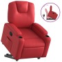 Sillón reclinable elevable cuero artificial rojo de , Sillones - Ref: Foro24-3204435, Precio: 365,84 €, Descuento: %