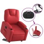 Sillón reclinable elevable cuero artificial rojo de , Sillones - Ref: Foro24-3204435, Precio: 365,84 €, Descuento: %