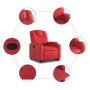 Sillón reclinable elevable cuero artificial rojo de , Sillones - Ref: Foro24-3204435, Precio: 365,84 €, Descuento: %