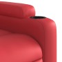 Sillón reclinable elevable cuero artificial rojo de , Sillones - Ref: Foro24-3204435, Precio: 365,84 €, Descuento: %