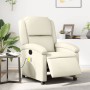 Cream synthetic leather electric reclining massage chair by , Armchairs - Ref: Foro24-3204220, Price: 274,62 €, Discount: %