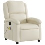 Cream synthetic leather electric reclining massage chair by , Armchairs - Ref: Foro24-3204220, Price: 274,62 €, Discount: %