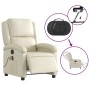 Cream synthetic leather electric reclining massage chair by , Armchairs - Ref: Foro24-3204220, Price: 274,62 €, Discount: %