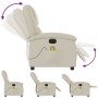 Cream synthetic leather electric reclining massage chair by , Armchairs - Ref: Foro24-3204220, Price: 274,62 €, Discount: %