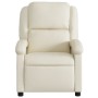 Cream synthetic leather electric reclining massage chair by , Armchairs - Ref: Foro24-3204220, Price: 274,62 €, Discount: %