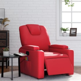 Sillón de masaje reclinable eléctrico de cuero artificial rojo de , Sillones - Ref: Foro24-3204428, Precio: 257,99 €, Descuen...