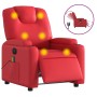 Sillón de masaje reclinable eléctrico de cuero artificial rojo de , Sillones - Ref: Foro24-3204428, Precio: 257,83 €, Descuen...