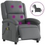 Reclining electric massage armchair in gray synthetic leather by , Armchairs - Ref: Foro24-3204222, Price: 262,27 €, Discount: %