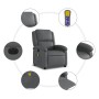 Reclining electric massage armchair in gray synthetic leather by , Armchairs - Ref: Foro24-3204222, Price: 262,27 €, Discount: %