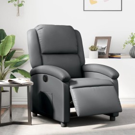 Sillón reclinable eléctrico de cuero sintético gris de , Sillones - Ref: Foro24-3204215, Precio: 266,77 €, Descuento: %